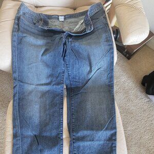 Eddie Bauer Boyfriend Relaxed Medium Blue Denim Jean Size 14 Petite